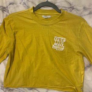 Bright yellow VANS cropped long sleeve!